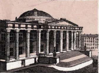 Tullhuset i New York i USA i "Världen illustrerar 168 vyer"" Odaterat (sent 1800-tal)