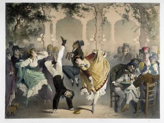 Gallret vid Bullier, cirka 1860