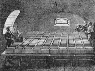 Den stora högen av Hyde Wollaston byggd för Humphry Davy 1807. I” Album de la Science””, Éditions Jouvet