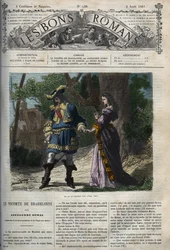 Den sista intervjun av Marie Mancini (1639-1715) med Ludvig XIV (1638-1715) före hans avresa från hovet till Brouage den 22 juni 1659, exilen organiserad av kardinal Mazarin för att hålla honom borta från kungen - Illustrationen hämtar från “Viscount of Br