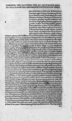 Berömda mäns liv. Sida i boken Plutarch di Cheronee, även kallad "" Paralleles Lives"". 1495.