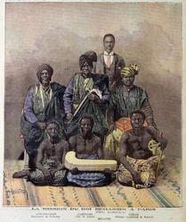 Kung Behanzins uppdrag av Dahomey (nuvarande Benin) i Paris - i "" Le Petite Journal"" den 2 december