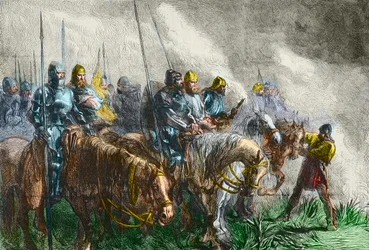 Morgonen för slaget vid Agincourt - 100 års krig: Slaget vid Azincourt (Pas-de-Calais) den 25 oktober 1415 - Före slaget vid Azincourt -