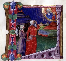 Noas offer. Antifonarium från 1400-talet. Biblioteca de Lodi