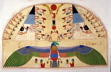 Chnuphis anda - i "" Monuments of Egypt and Upper Nubia"" av Ippolito Rosellini (Rossellini).