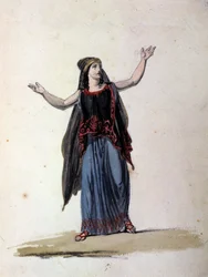 Häxan Medea efter argonauternas cykel. 1800-talsteckning.