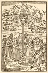 Det tvivelaktiga slottet ska rivas, och den jättelika förtvivlan har förlorat sitt huvud från Pilgrimernas framsteg från denna värld, till det som ska komma av John Bunyan (1628-1688) Christiana och Mercy spelar mu