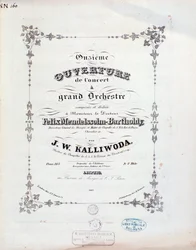 Titelsida för partitur till ouvertyr nr 11 av Kalliwoda