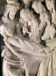 Kristi grav, detaljer om altartavlan av Saint-Riquier