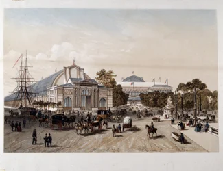 Universell utställning 1855: Industripalatset - Litografi