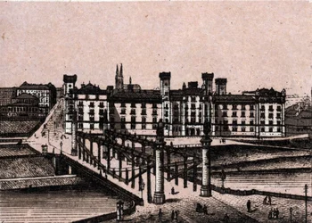 Wien (Wien), Österrike: utsikt över prins Rudolphes arsenal och bron över Augarten. i "" Världen illustrerar 168 vyer"" Odaterat (slutet av 1800-talet)