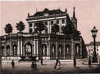 Wien, Österrike: utsikt över fontänen Francois Joseph (Francois-Joseph) (Francis Josephs fontän i Wien). i "" Världen illustrerar 168 vyer"" Odaterat (slutet av 1800-talet)
