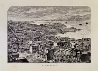 Utsikt över San Francisco på 1800-talet