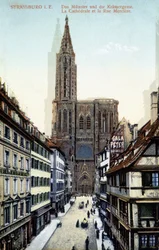 Utsikt över Strasbourgs katedral i slutet av 1800-talet