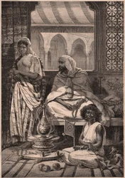 Vy över ett harem i Tetouan, Marocko