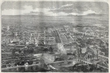 Utsikt över staden Berlin (Berlino) 1858.