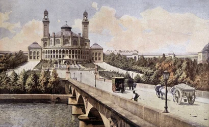Utsikt över Palais du Trocadero (Paris) 1898.