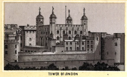 Utsikt över Tower of London, tidigare fängelse, England
