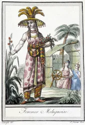 Kvinna från Moluckerna (Indonesien).