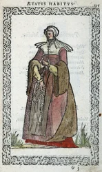 Woman Picarde - i "" Habits et effigies"" av Jean Sulperius