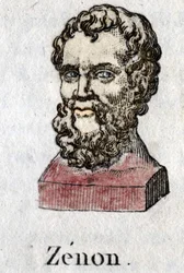 Zeno av Cition (v. 335 - v. 264 f.Kr.), grekisk filosof. gravyr från 1822.