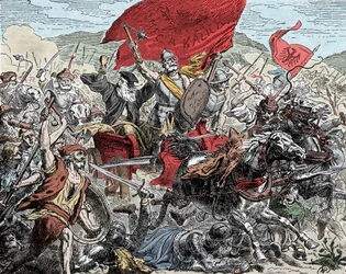 Ziska in Battle - Crusade against the Hussites (1420-1434): Jan Ziska (1370-1424) at the Battle against the Crusades -