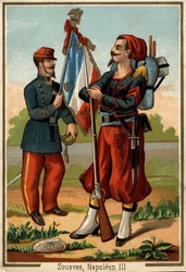 Zouave-dräkt vid tiden för Napoleon III