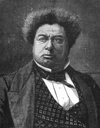 porträtt Alexandre Dumas far. Fransk romanförfattare och dramatiker (1802 till 1870).