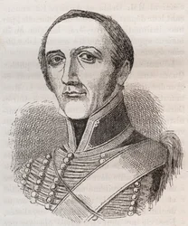 porträtt av Armand Francois Bon Claude, jarl av Bricqueville