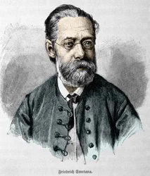 porträtt av Bedrich Smetana (1824-1884), tjeckisk kompositör och pianist.