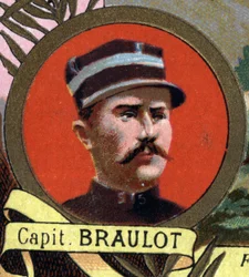 porträtt av kapten BRAULOT sjöinfanterikapten, som dog i hedersfältet i Bonna, Sudan 1897.