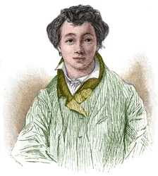 porträtt av Christian Johann Heinrich Heine (1797-1856), tysk poet och journalist.