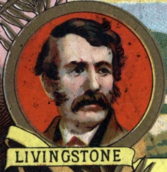 porträtt av David Livingstone (1813-1873) skotsk missionär och upptäcktsresande. Kromolitografi i slutet av 1800-talet.