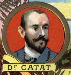 porträtt av doktor Louis Catat, fransk upptäcktsresande på 1800-talet.