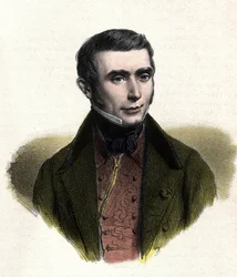 porträtt av Eugene Scribe (1791-1861), fransk författare till komedier om moral.