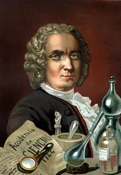 Porträtt av Guillaume Francois Rouelle. Fransk kemist (Mathieu, nära Caen