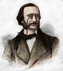 porträtt av Jacques Offenbach (1819-1880), tysk kompositör, naturaliserad franska.
