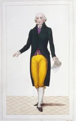 porträtt av Jean Marie Roland de La Platière Fransk politiker (1734-1793) gravyr från 1830.