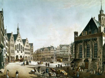 staden Frankfurt am Main i början av 1800-talet.