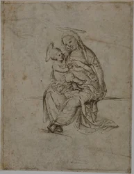 Jungfru med barn (recto); Putti (verso)