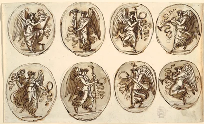 Teckning, Takdesign, Historia, Överflöd i sex ovaler, Herkules och Hebes sal, Palazzo Gessi, Faenza, 1813