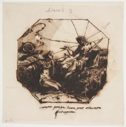 Teckning, Ceres ber Jupiter om återlämnande av Proserpina, 1812