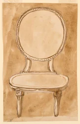 Teckning, stol, 1780-90
