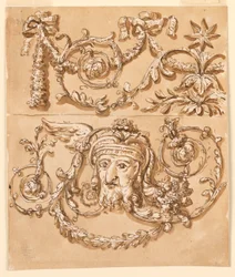 Teckning, Dekorering av en frise, 18-1900-tal