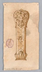 Teckning, designa ett handtag, 17-1900-tal