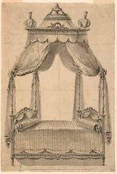 Ritning, Förslag till en säng, ca 1785