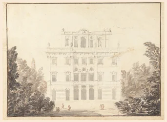 Ritning, Förslag till ett kasino i en park, 1728-84