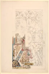 Teckning, Förslag till tak, 1750-1800