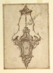 Teckning, Design för ett rökelsekar, 1725-1750
