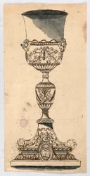 Teckning, design för en kalk, 1600-1900-tal